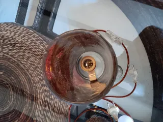 Pareja lámparas tubo mosaico boho/vintage