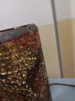 Pareja lámparas tubo mosaico boho/vintage