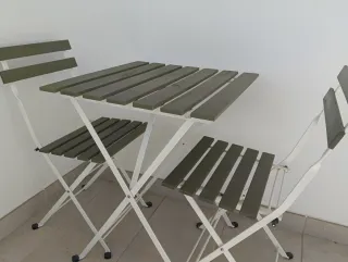 Mesa y 2 Sillas Plegables Exterior Ikea