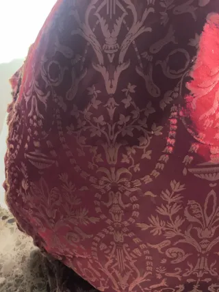 Tela Fallera Brocada Rojo y Dorado 4,60m