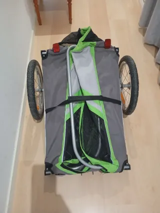 Remolque Bicicleta Perro 2 en 1 Verde