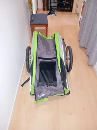 Remolque Bicicleta Perro 2 en 1 Verde