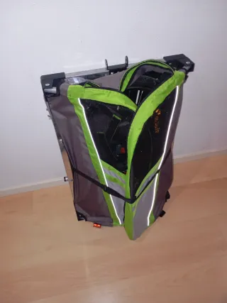 Remolque Bicicleta Perro 2 en 1 Verde