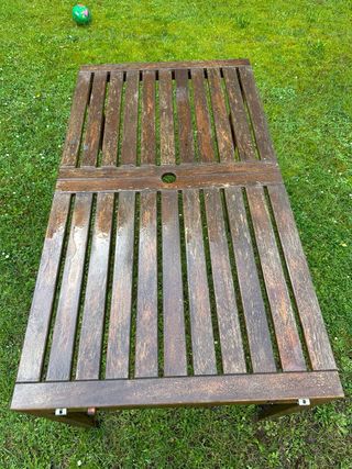 Mesa extensible exterior madera Ikea 140/260