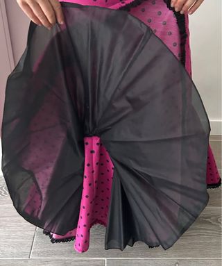 Falda flamenca lunares rosa Talla 36-38