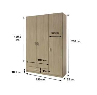 Armario de madera marrón