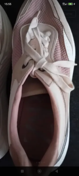 Zapatillas Zara Rosa y Blanco Talla 38