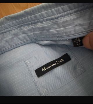 Camisa Massimo Dutti azul42 entallada