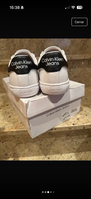 Zapatillas Calvin Klein CK Blancas y Negras
