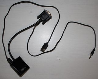 Adaptador VGA a HDMI con Audio + Cable HDMI