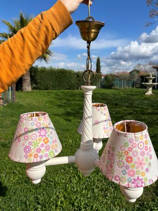 Lámpara colgante flores
