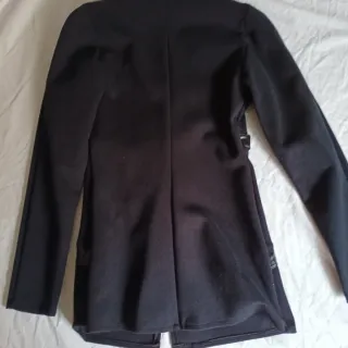 Chaqueta larga lycra/algodón con cremallera