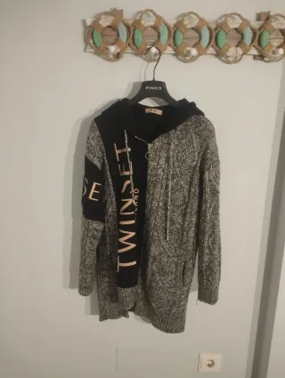 TWINSET MILANO cárdigan capucha desestructurado