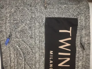 TWINSET MILANO cárdigan capucha desestructurado