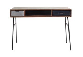 Scrivania industriale in legno e metallo