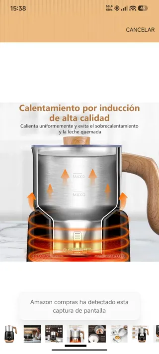 Calentador espumador de leche precintado