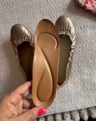 Bailarinas Clarks Doradas Talla 39