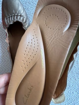 Bailarinas Clarks Doradas Talla 39