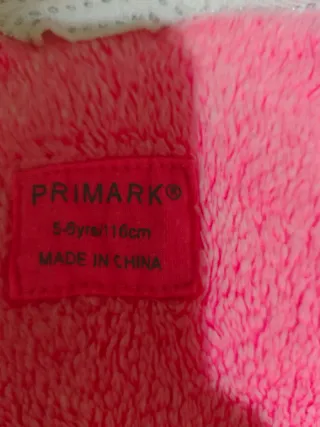 Bata polar niña Primark lunares rosa