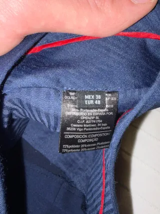 Traje de chaqueta azul hombre