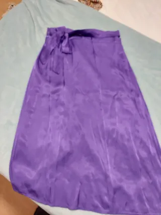 Falda Maxi Satén Tipo Pareo