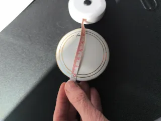 Cajita joyero dorada y blanca