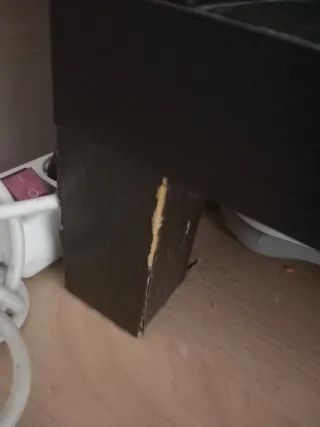 Mueble TV bajo negro madera