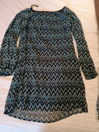 Vestido estampado zig-zag