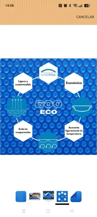 Cubierta Térmica Piscina 4x2m