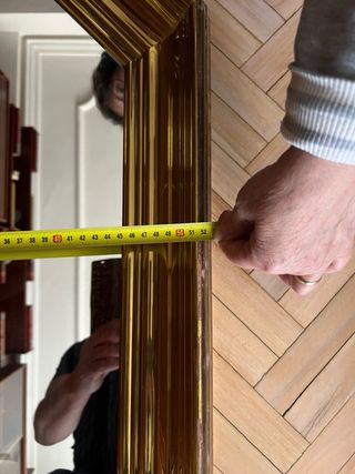 Espejo Vintage Octogonal Dorado 74x53cm