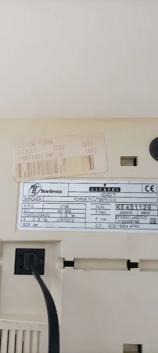 Teléfono fijo Telefónica beige de diseño clásico