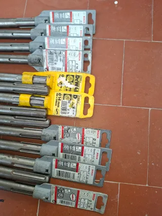Lote brocas hormigón Bosch y Dewalt