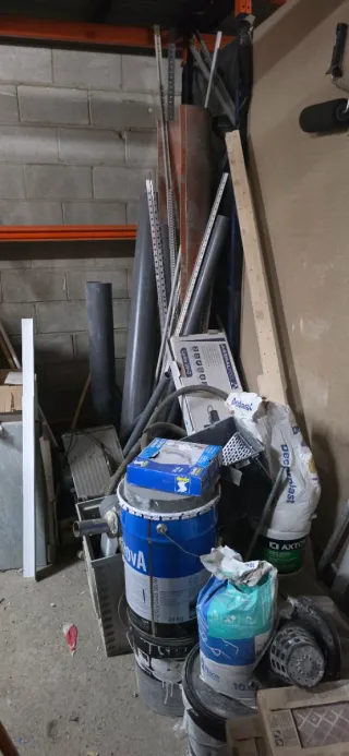 Lote de herramientas de construcción