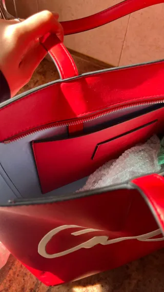 Bolso Tote Calvin Klein Rojo