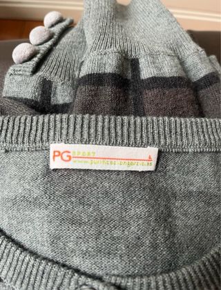 Jersey PG Sport cuadros gris talla L