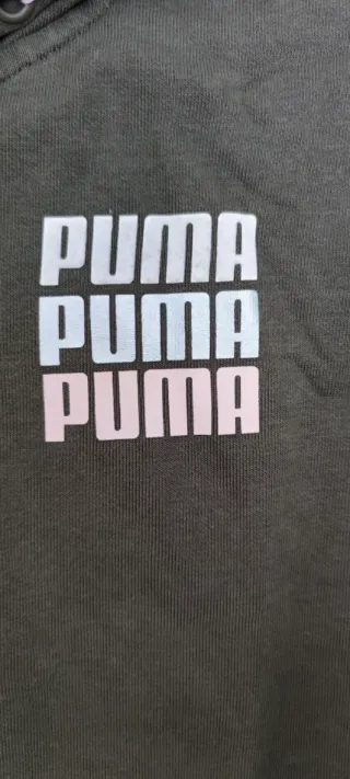 Sudadera Puma Verde Oliva con Cremallera