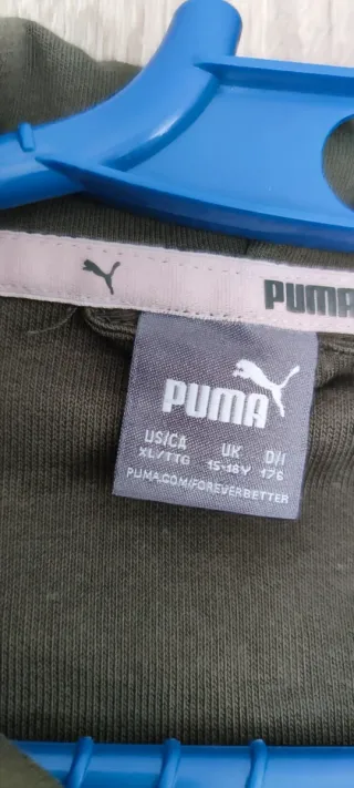 Sudadera Puma Verde Oliva con Cremallera