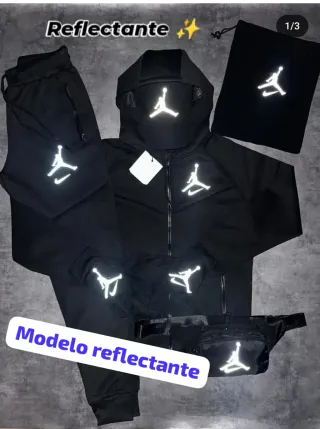 Conjunto Jordan Reflectante Negro