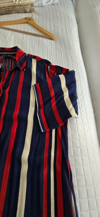 Vestido camisero rayas