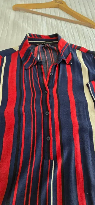 Vestido camisero rayas