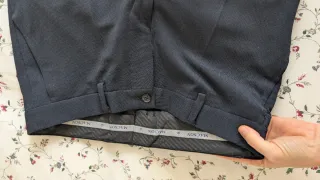 Pantalón de traje azul MACSON Talla M SLIM FIT