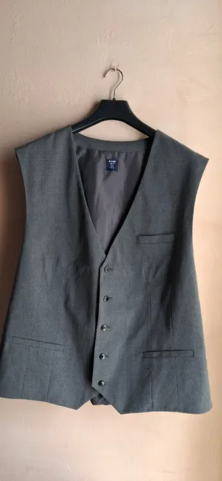 Chaleco de vestir gris Talla XXXL