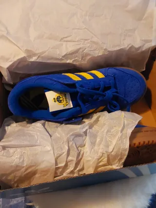 Zapatillas Adidas Forum Low Azul y Amarillo