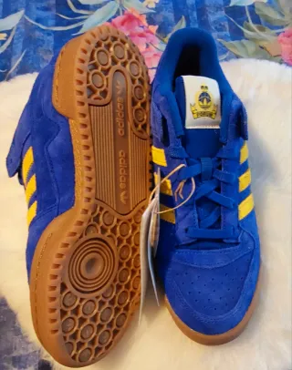 Zapatillas Adidas Forum Low Azul y Amarillo