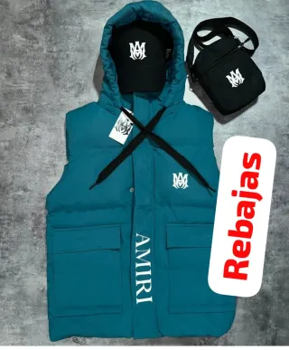 Conjunto Amiri: Chaleco, Gorra y Bolso