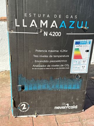 Estufa Gas Nevercold Llama Azul N4200