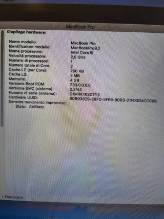 MacBook Apple Plata Negro