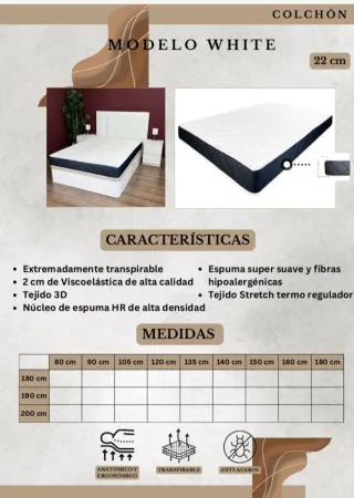 Base tapizada Dinastia 90x190cm+ colchon