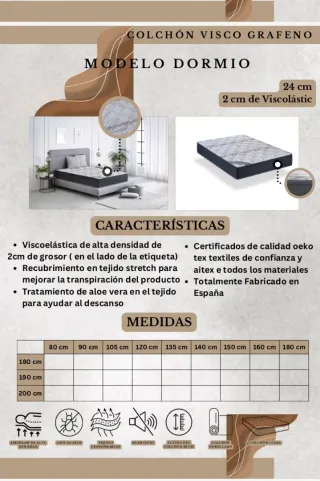 Base tapizada Dinastia 90x190cm+ colchon