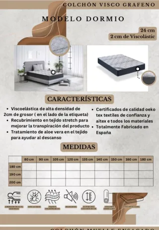 Base tapizada Dinastia 90x190cm+ colchon